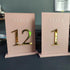 fancy script modern acrylic table number sign